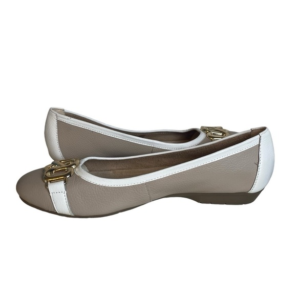 Aerosoles Size 8.5 Meteorite Ballet Flat Shoes Beige Two Toned Medium Width - Picture 4 of 13